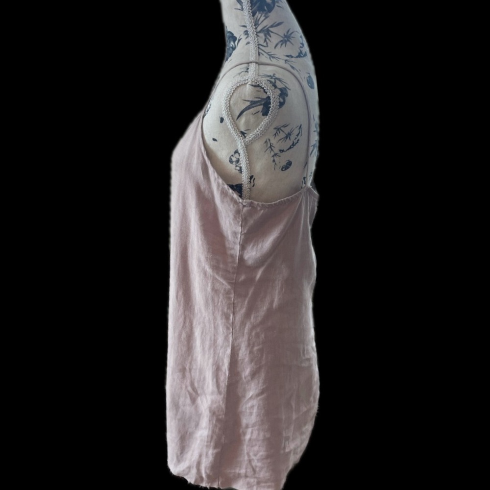 ALLEN ALLEN | S | USA Linen Lavender Sleeveless Spaghetti Strap Dress